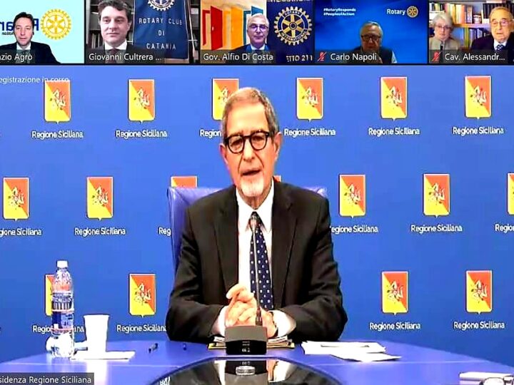 Il presidente della Regione, Nello Musumeci, ospite del Rotary “Catania”, ha svolto un tema ambizioso collegato all’“Agenda 2030” dell’Onu