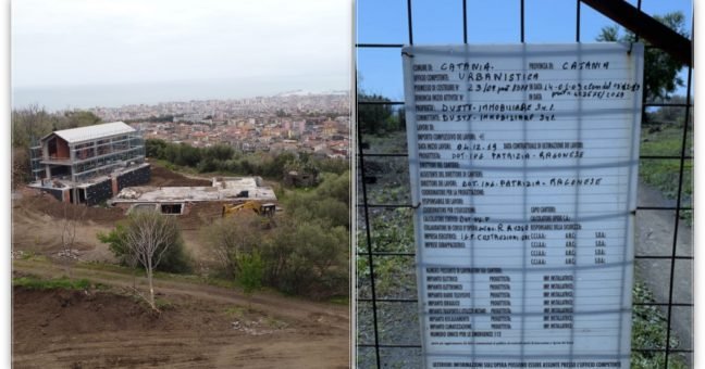 Fermati i lavori nel cantiere della “Dusty Immobiliare” avviato e riavviato sulla Timpa di Leucatia a Catania