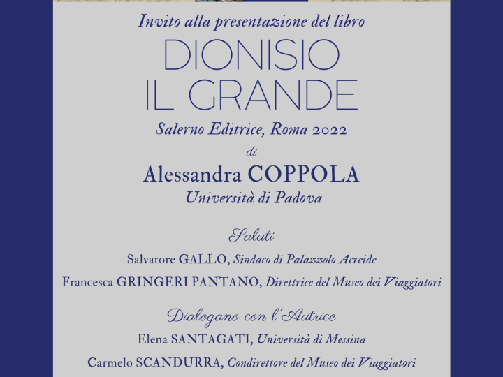 Presentazione del volume Dionisio il Grande (Salerno Editrice, Roma 2022) di Alessandra COPPOLA