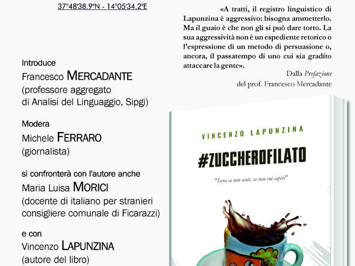 A Petralia Sottana la presentazione del libro “#Zuccherofilato, terra can un senti, ca nun voi capiri” di Vincenzo Lapunzina