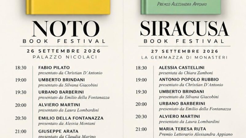 NOTO E SIRACUSA BOOK FESTIVAL
