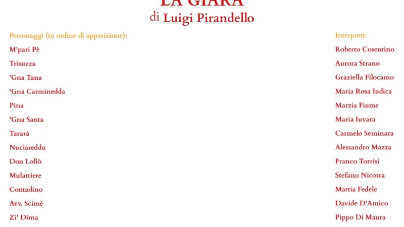 Teatro per passione – La Giara di L. Pirandello