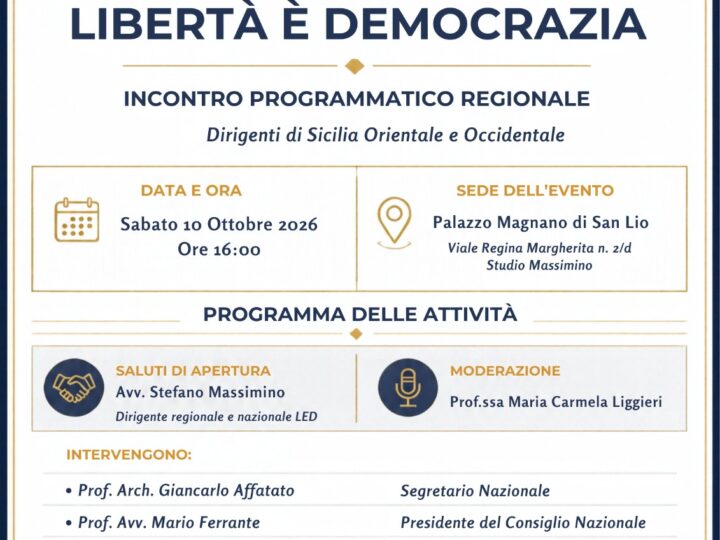 LIBERTA’ E’ DEMOCRAZIA