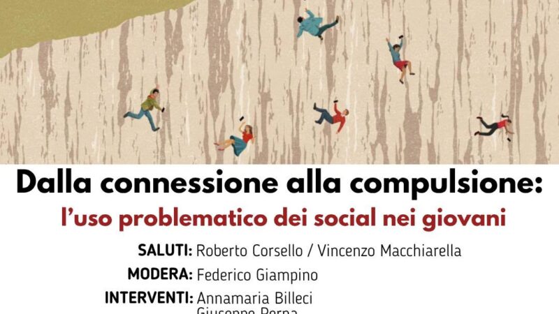 Le ragazze e i ragazzi di “Futura Giovani Riformisti” vi invitano al convegno “Dalla connessione alla compulsione: l’uso problematico dei social nei giovani”  che si terrà venerdì 23 ottobre alle ore 16:00 presso Palazzo Bonocore a Palermo.